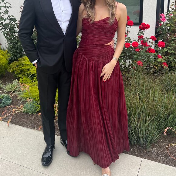 Aje Burgundy Maxi Dress - Picture 2 of 4